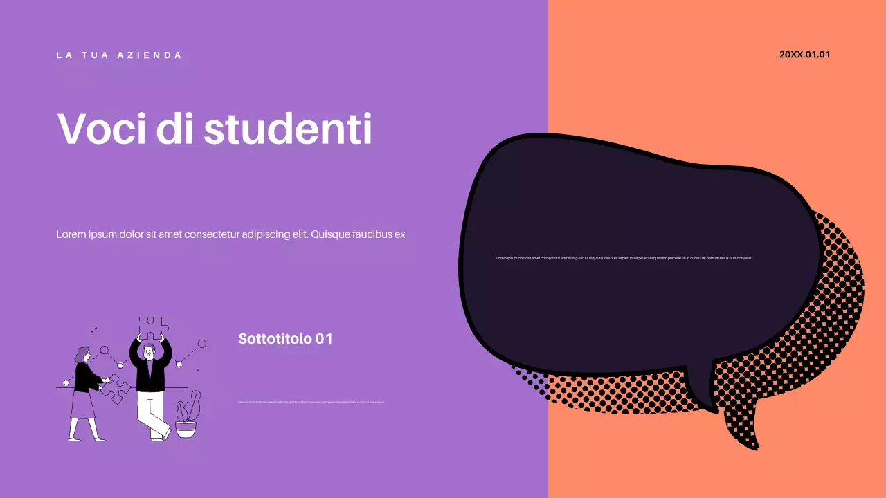 Presentazione dell'annuncio di Purple Retro Education