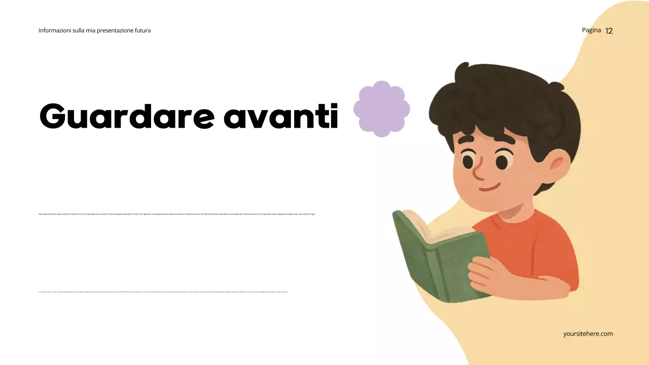 Presentazione del futuro sognante arancione