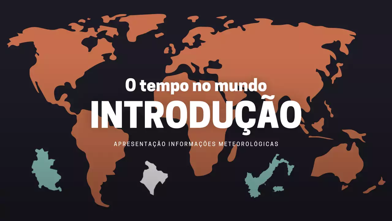 Apresentação do clima moderno em preto e laranja