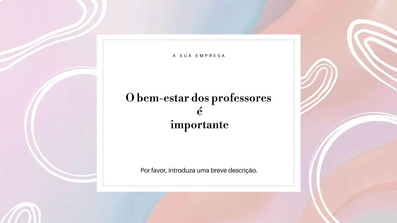 Apresentação de anúncio do professor em tons pastel