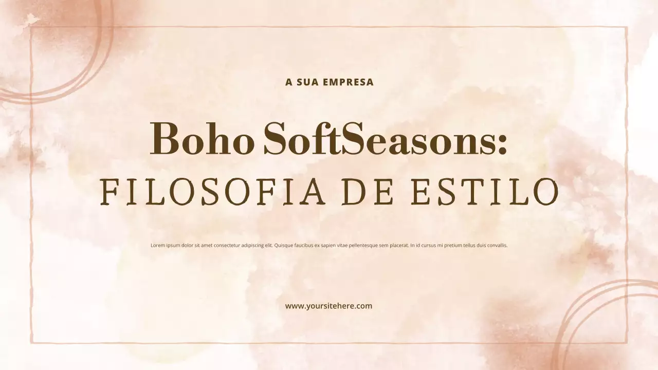 Apresentação de anúncio em estilo abstrato bege