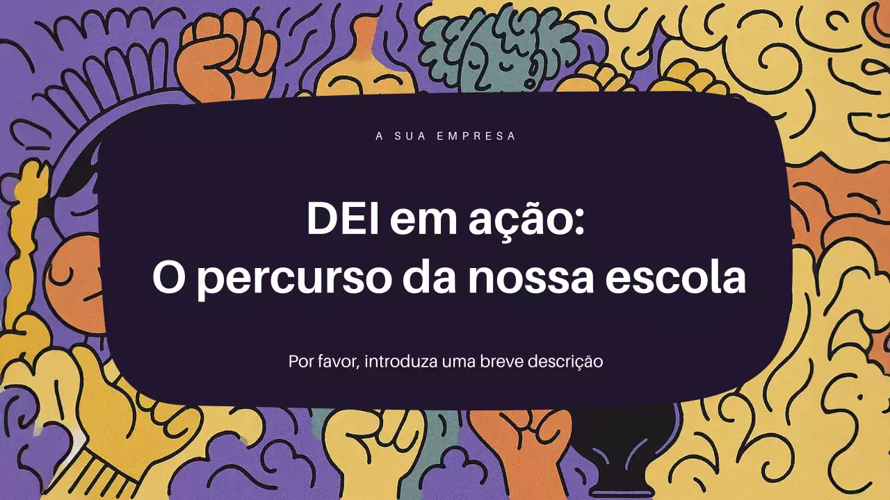 Apresentação de anúncio educacional retrô roxo