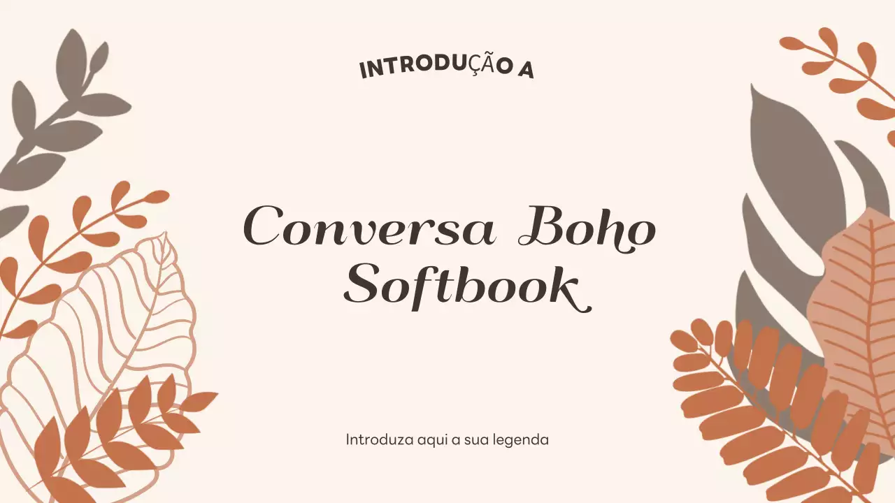 Apresentação do Softbook Talk sobre Boho Floral Bege