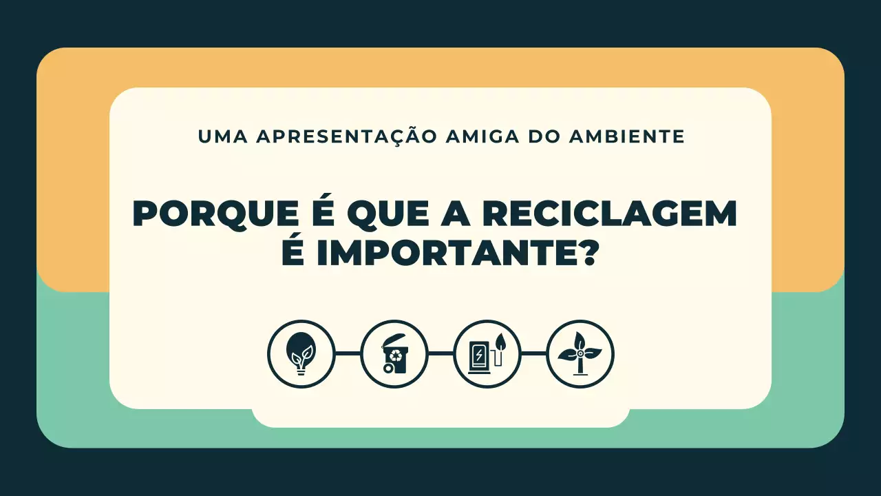 Apresentação ilustrativa moderna e ecológica de reciclagem