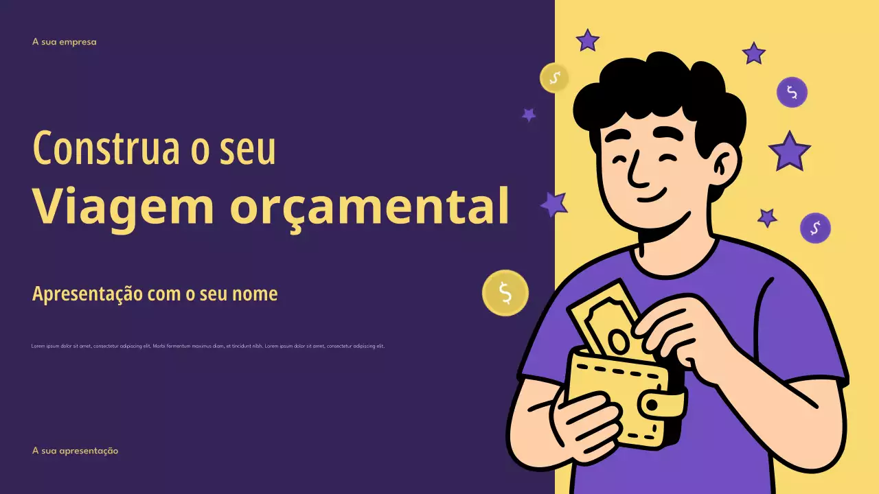 Apresentação de Orçamento Inteligente da Purple Modern Finance