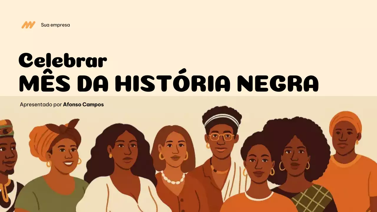 Apresentação de anúncio de história cultural bege