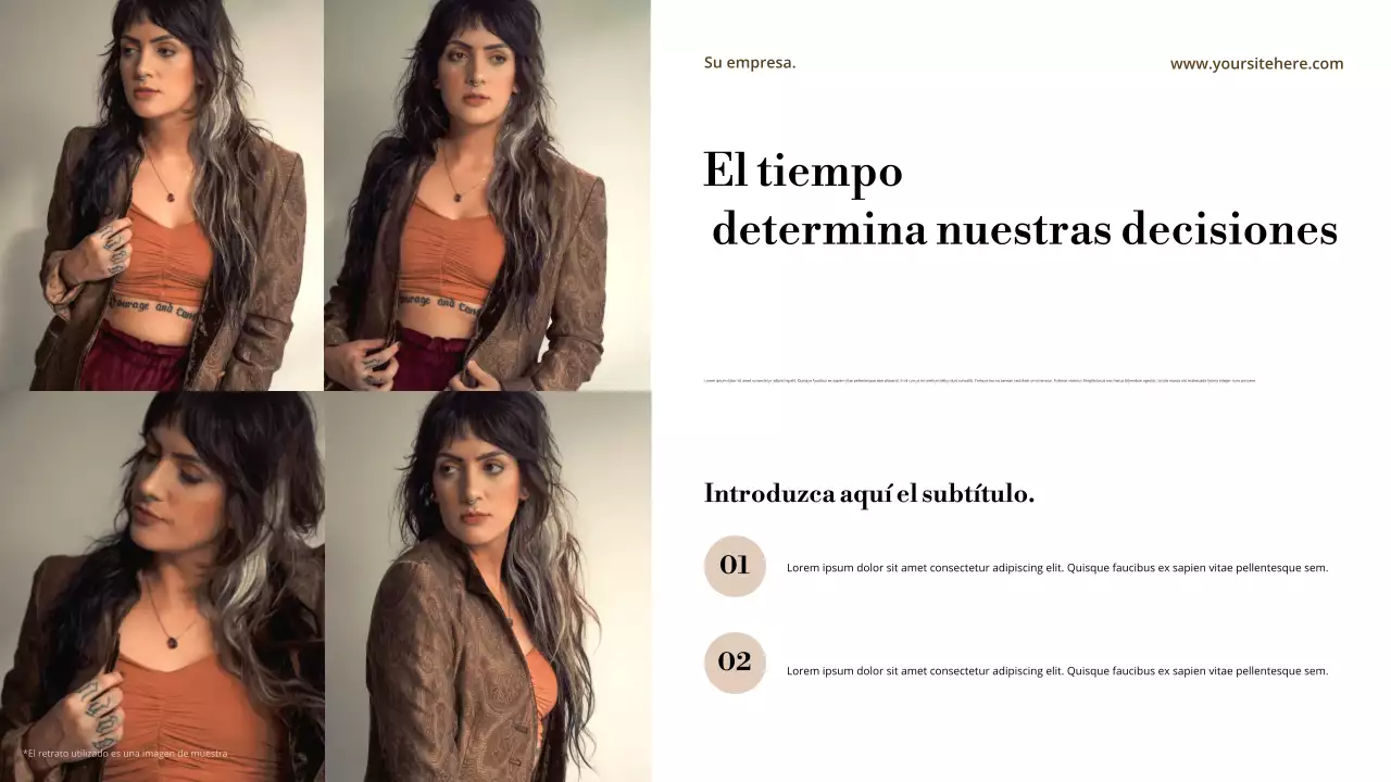 Presentación del anuncio en estilo abstracto beige