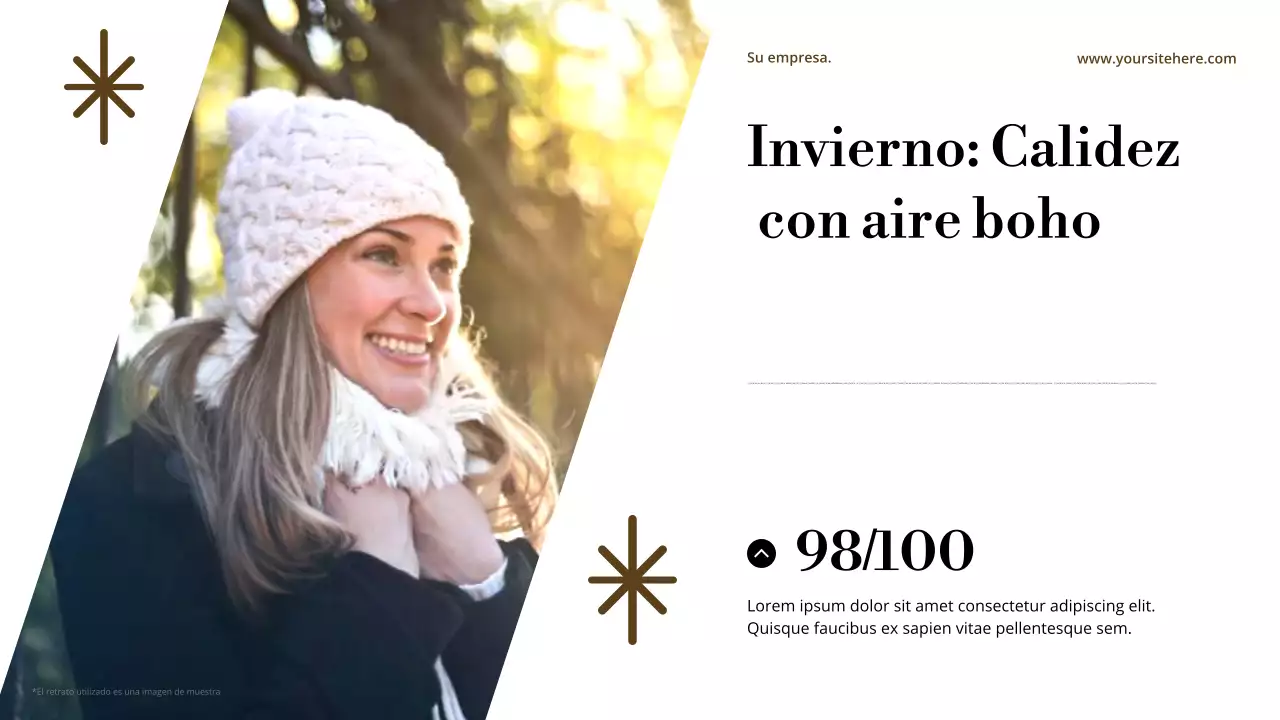 Presentación del anuncio en estilo abstracto beige