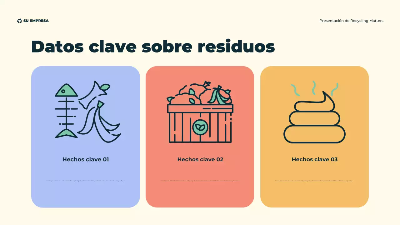 Presentación ilustrativa moderna y ecológica sobre reciclaje ecológico