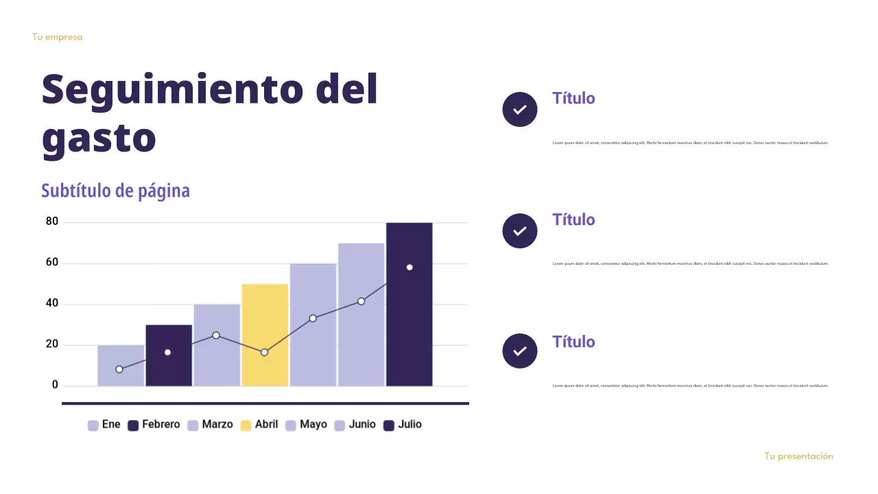 Presentación de presupuesto inteligente de Purple Modern Finance