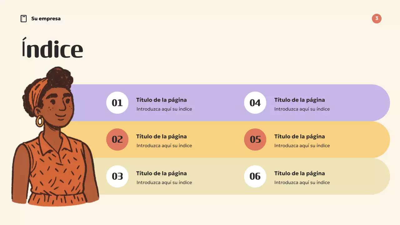 Presentación de inspiración retro naranja