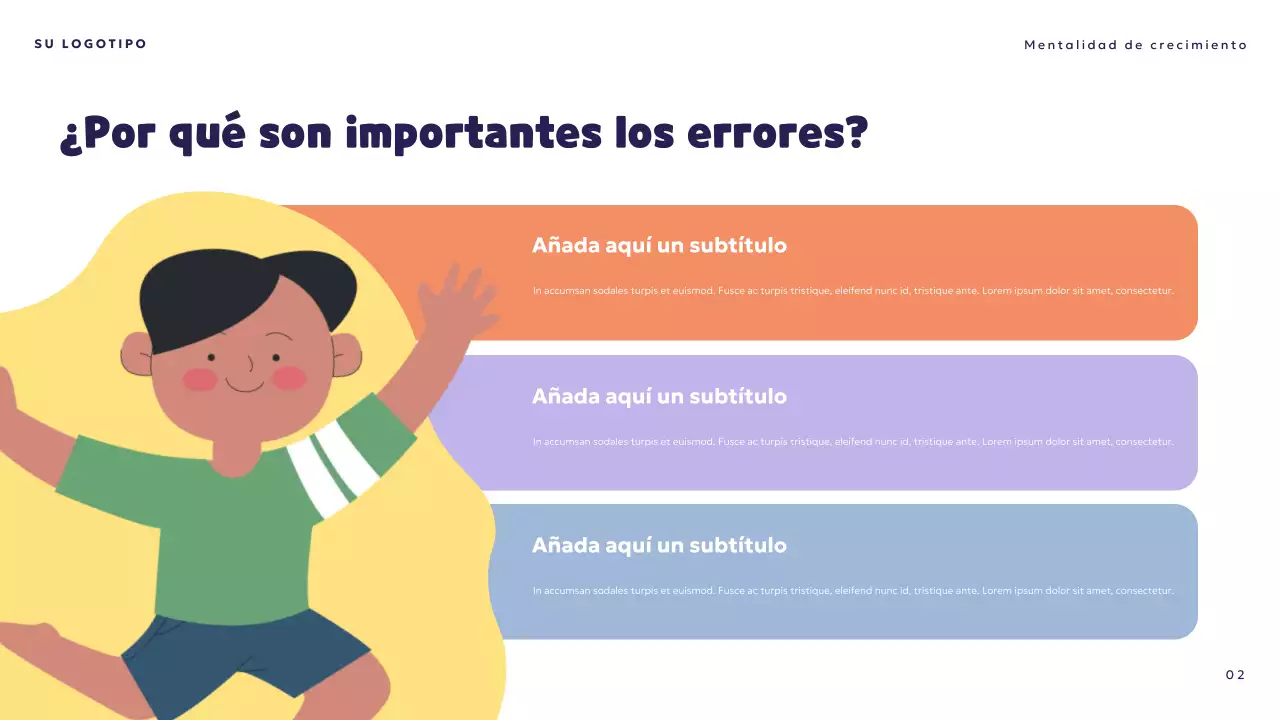 Presentación de mentalidad lúdica naranja