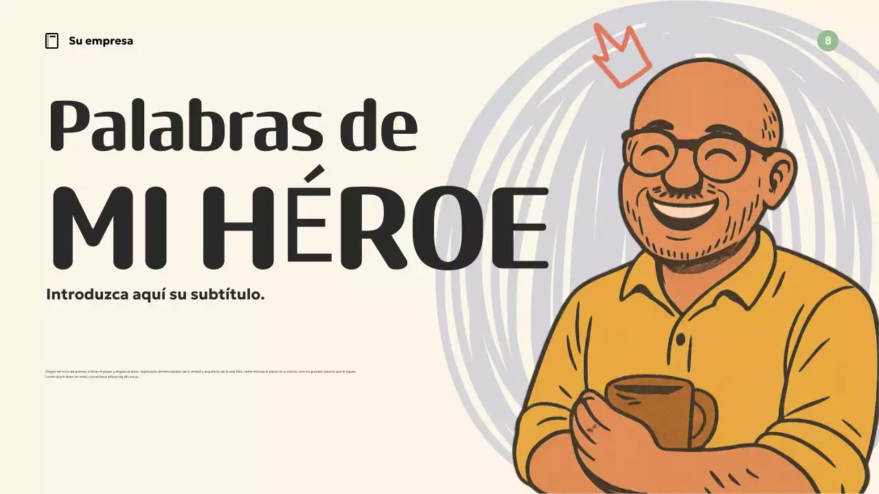 Presentación de inspiración retro naranja