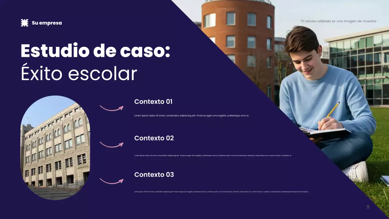 Presentación de promoción de tecnología moderna azul