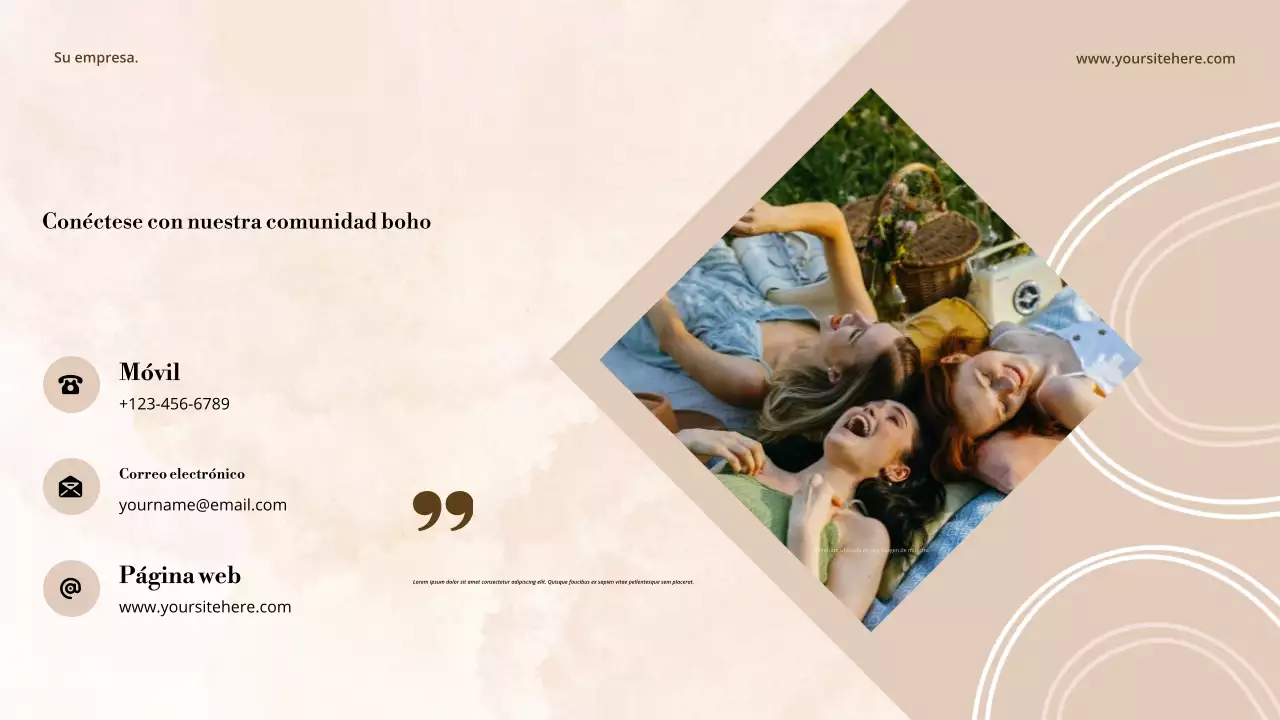 Presentación del anuncio en estilo abstracto beige