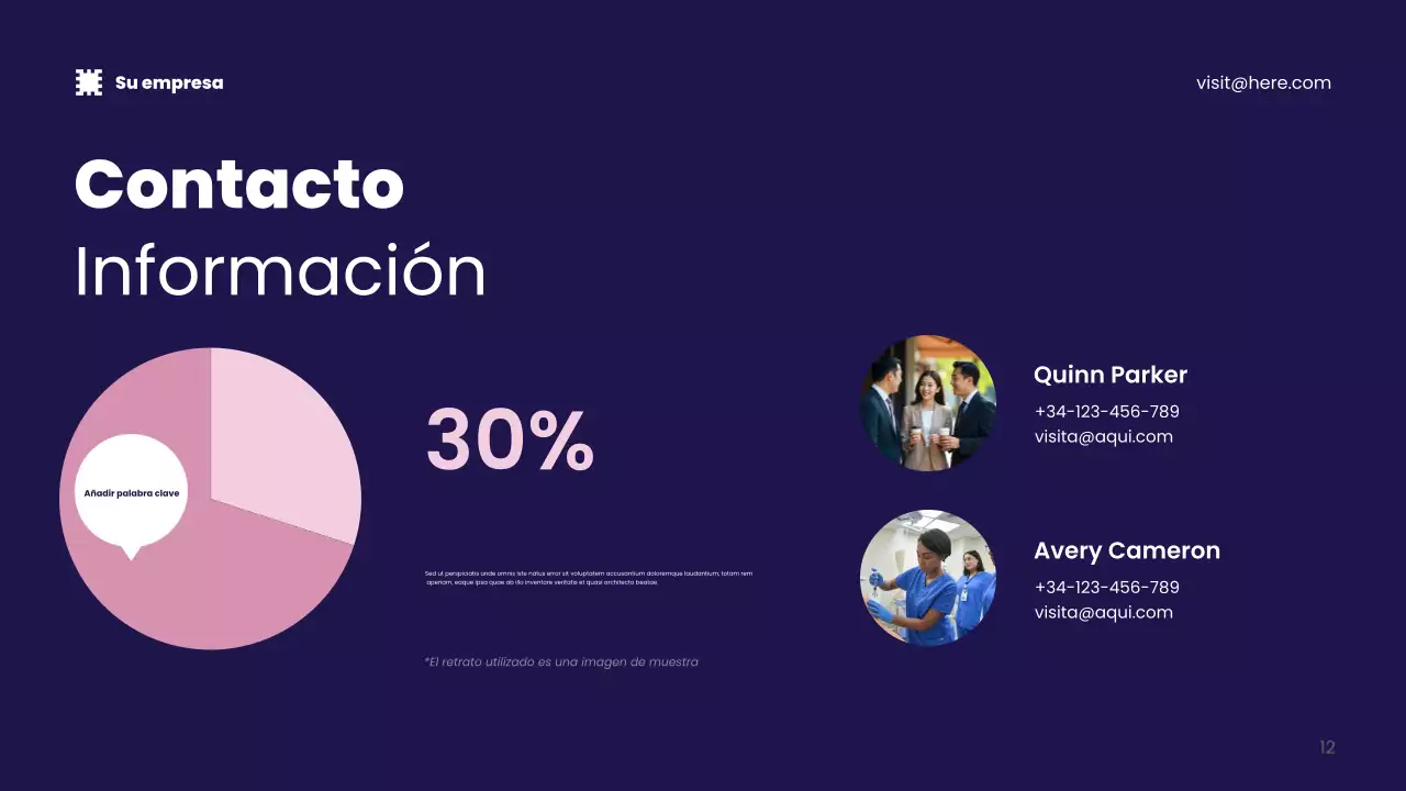 Presentación de promoción de tecnología moderna azul