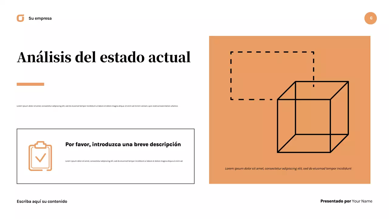 Presentación empresarial moderna en negro