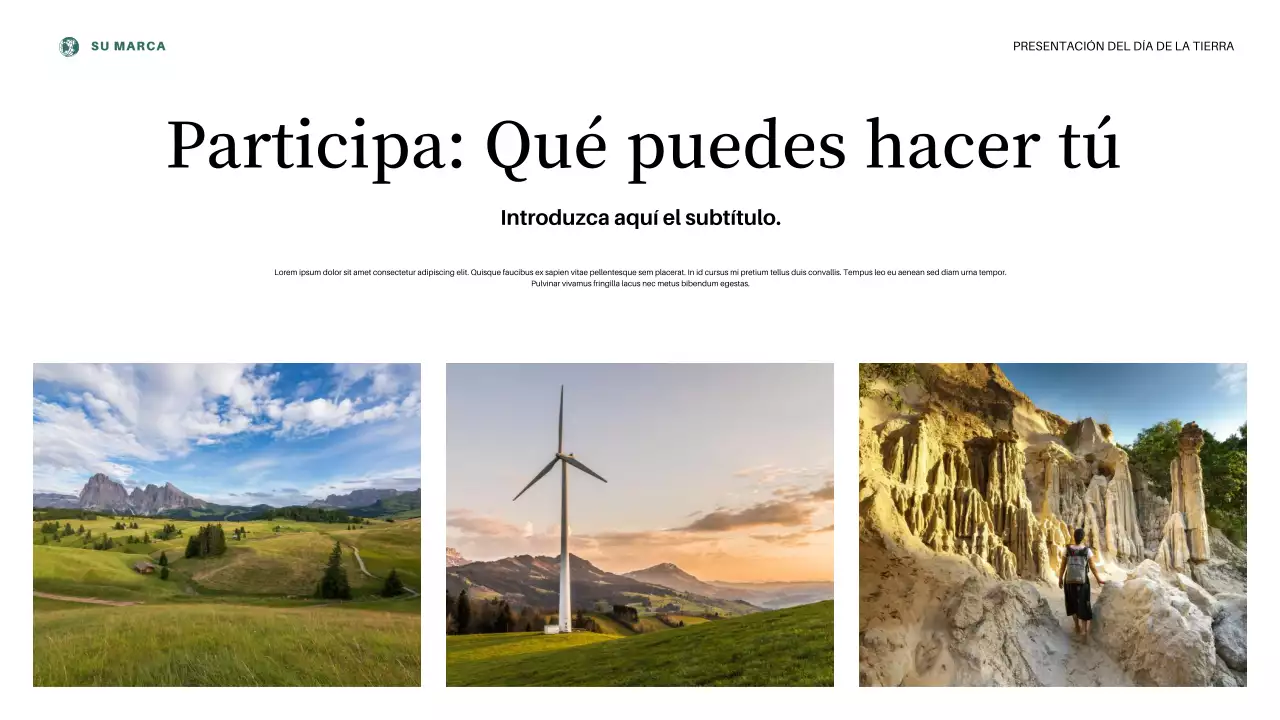 Presentación del anuncio del Día de la Tierra con estética rosa