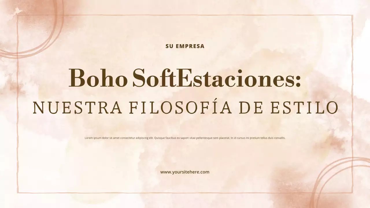 Presentación del anuncio en estilo abstracto beige