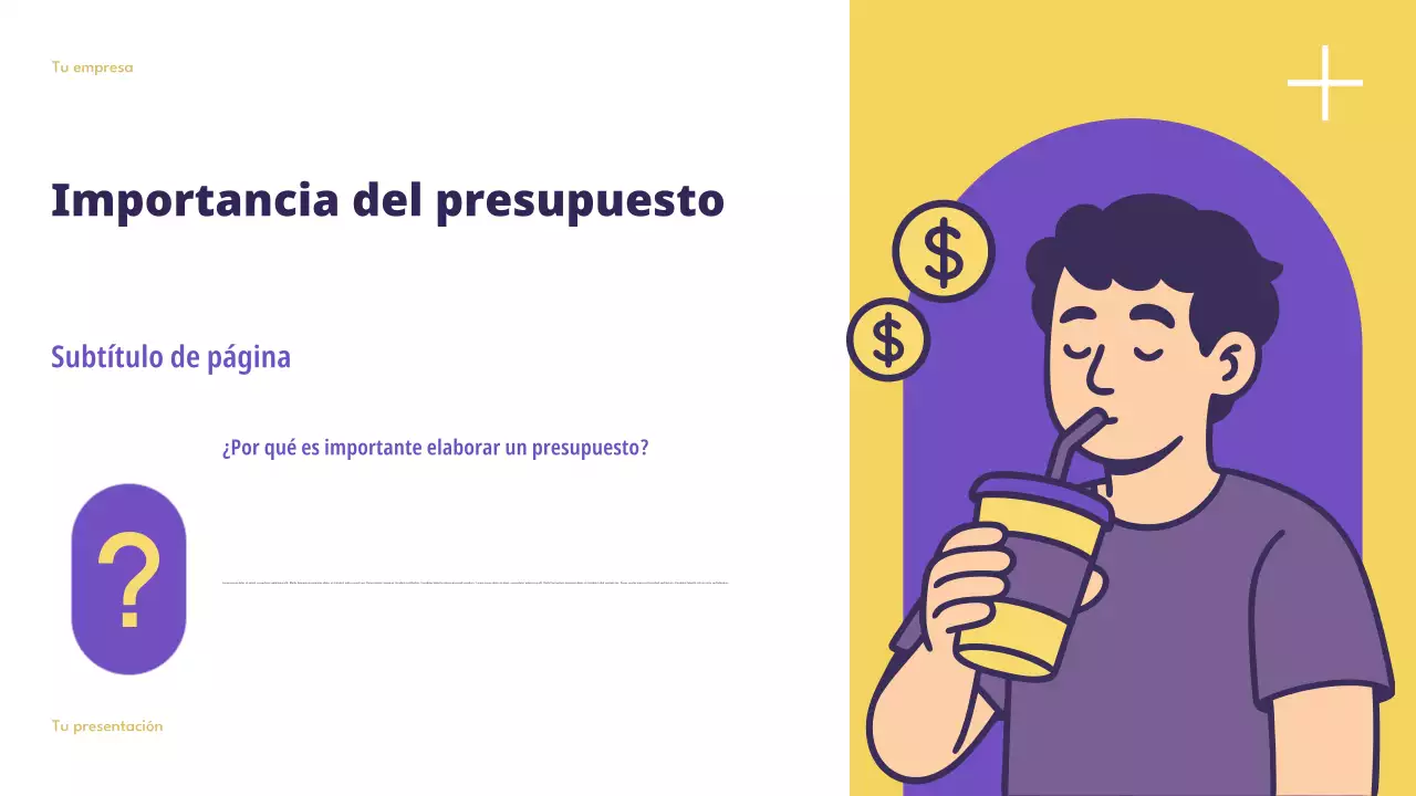 Presentación de presupuesto inteligente de Purple Modern Finance