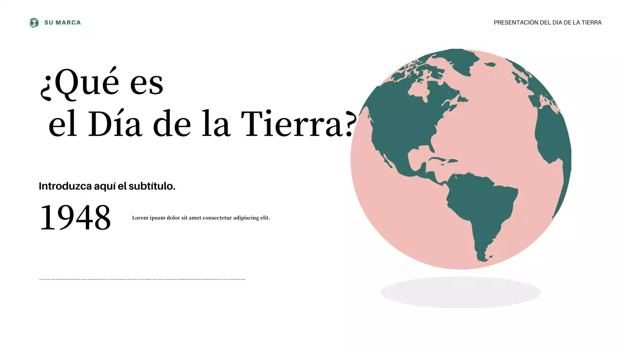 Presentación del anuncio del Día de la Tierra con estética rosa