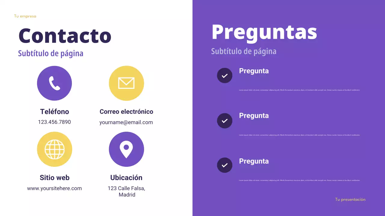 Presentación de presupuesto inteligente de Purple Modern Finance