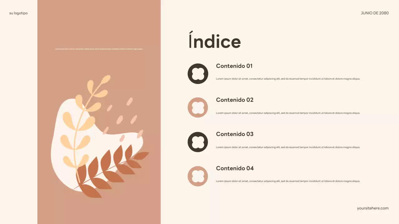 Presentación de libro suave con diseño bohemio floral beige