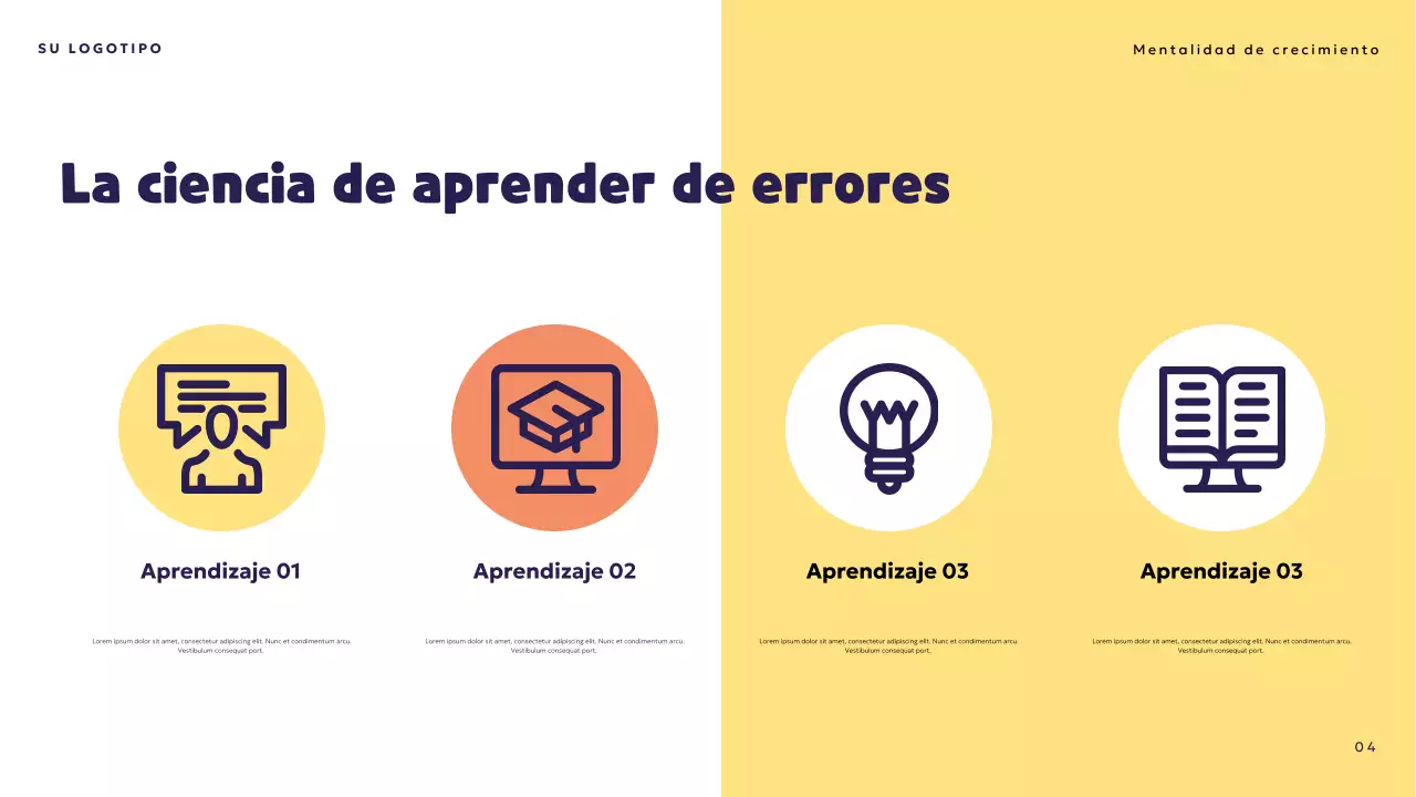 Presentación de mentalidad lúdica naranja