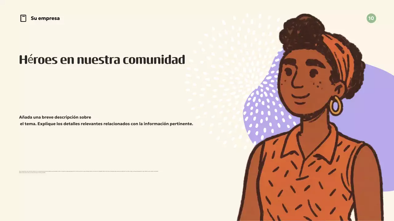 Presentación de inspiración retro naranja