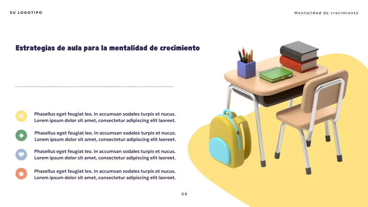 Presentación de mentalidad lúdica naranja