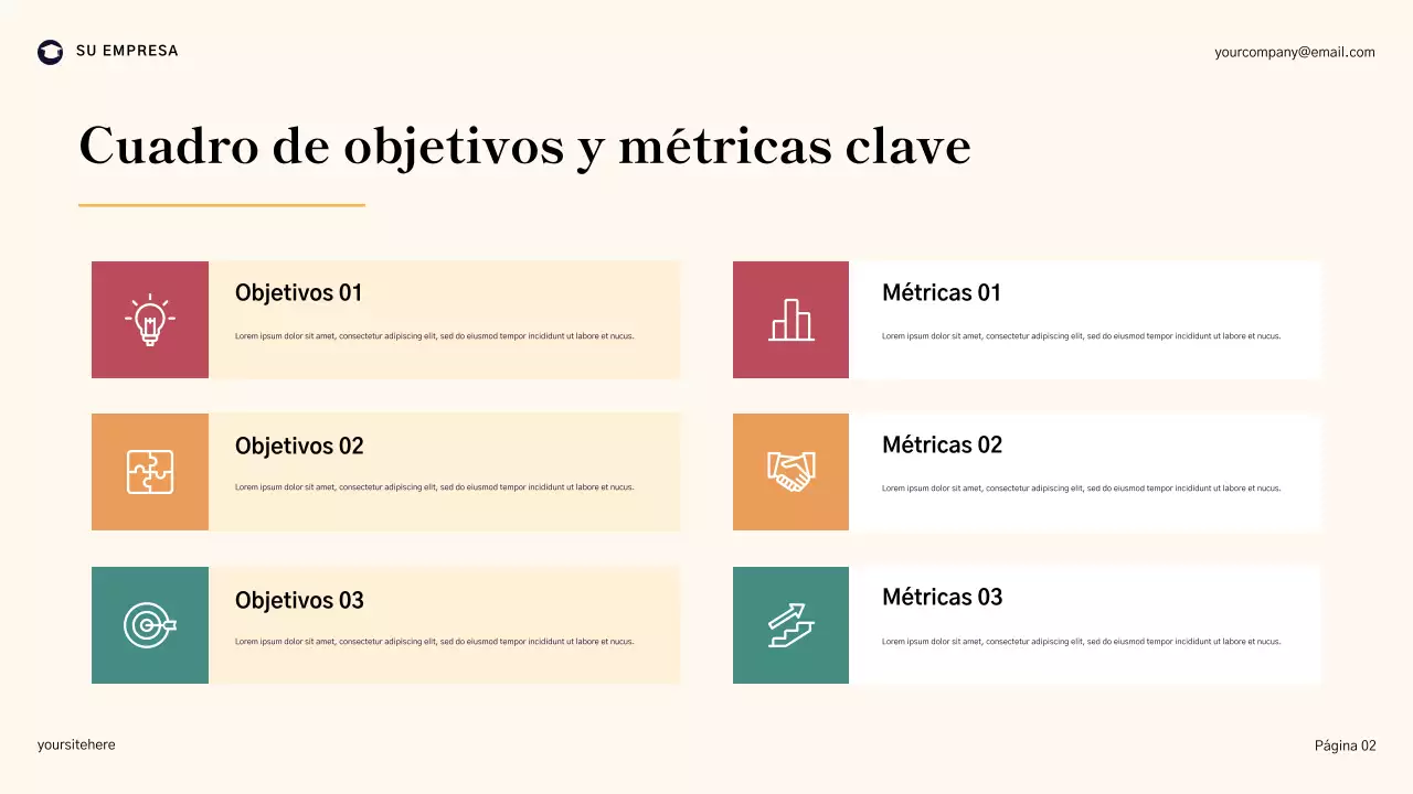 Presentación general del plan de mejora escolar geométrico azul