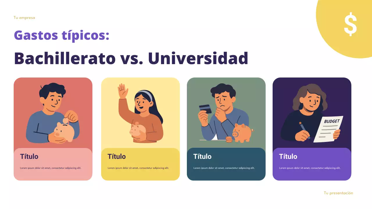 Presentación de presupuesto inteligente de Purple Modern Finance