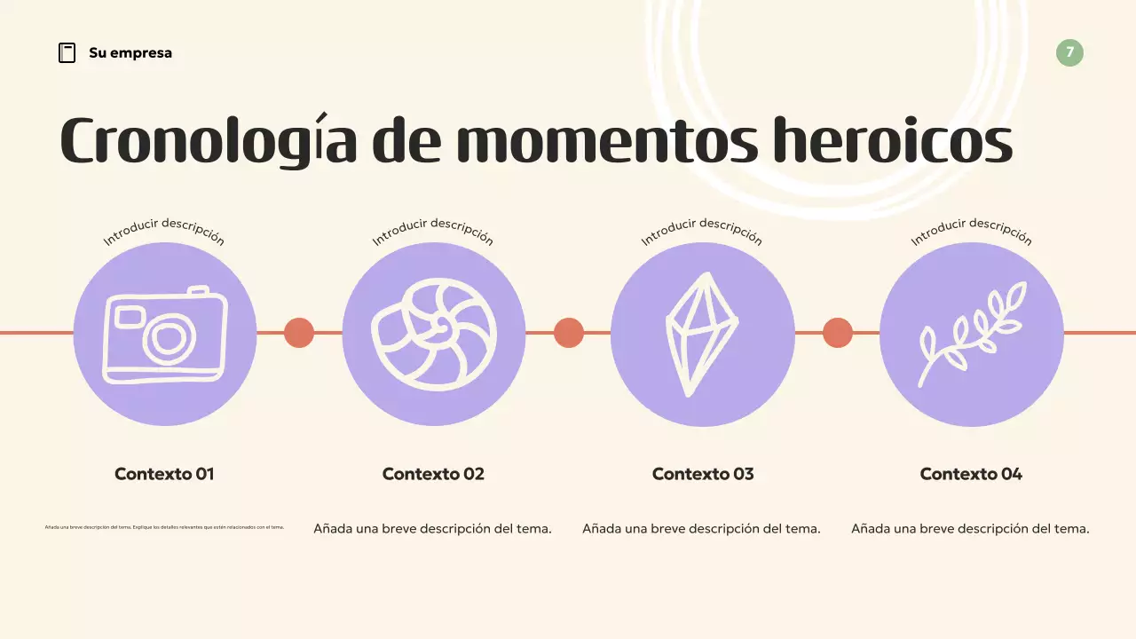 Presentación de inspiración retro naranja