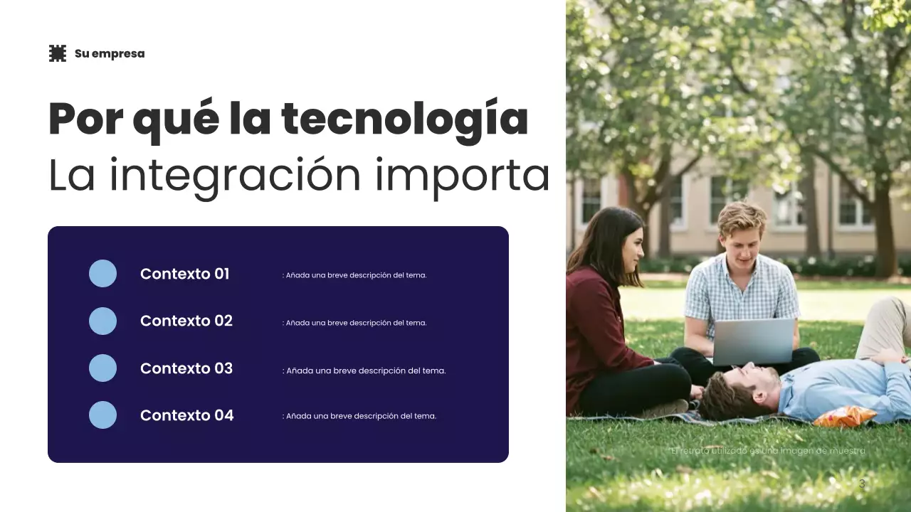 Presentación de promoción de tecnología moderna azul