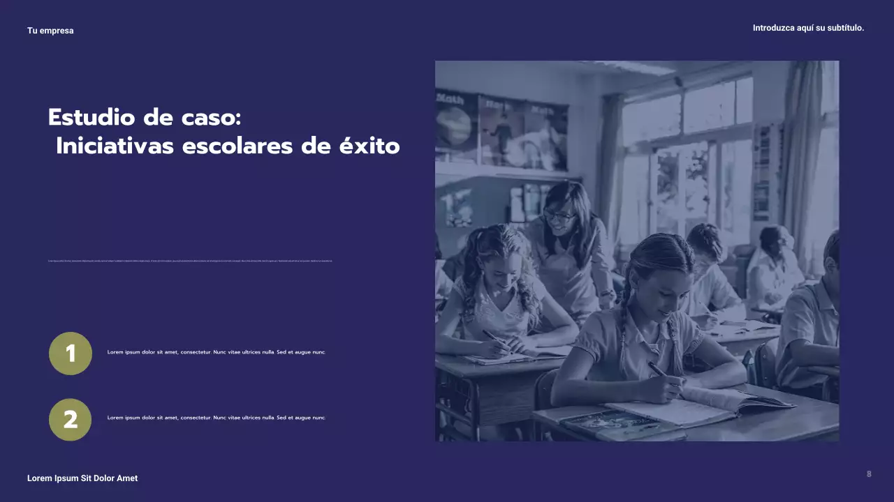 Presentación del caso práctico de Blue Modern Education
