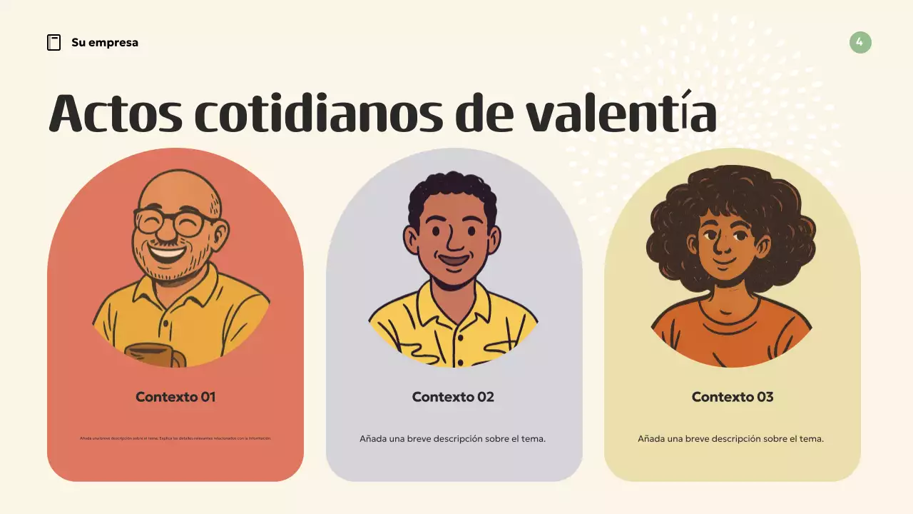 Presentación de inspiración retro naranja