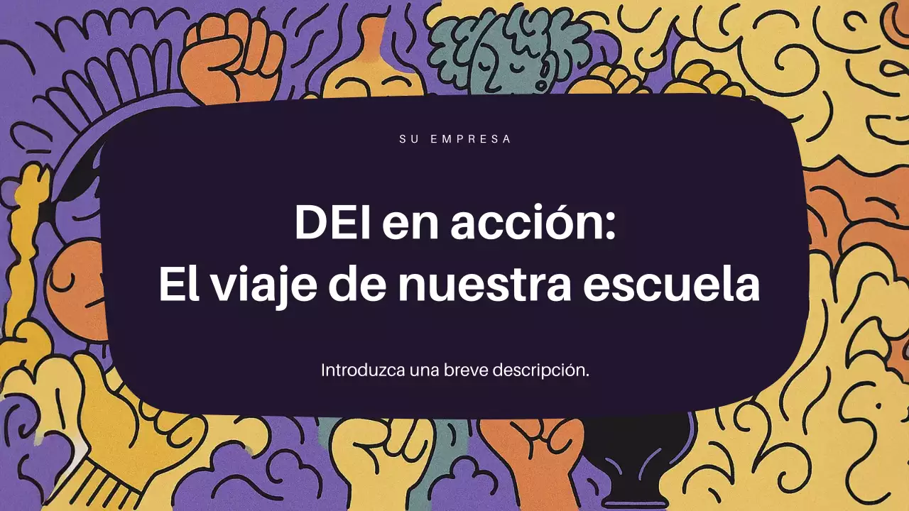 Presentación del anuncio de educación retro púrpura