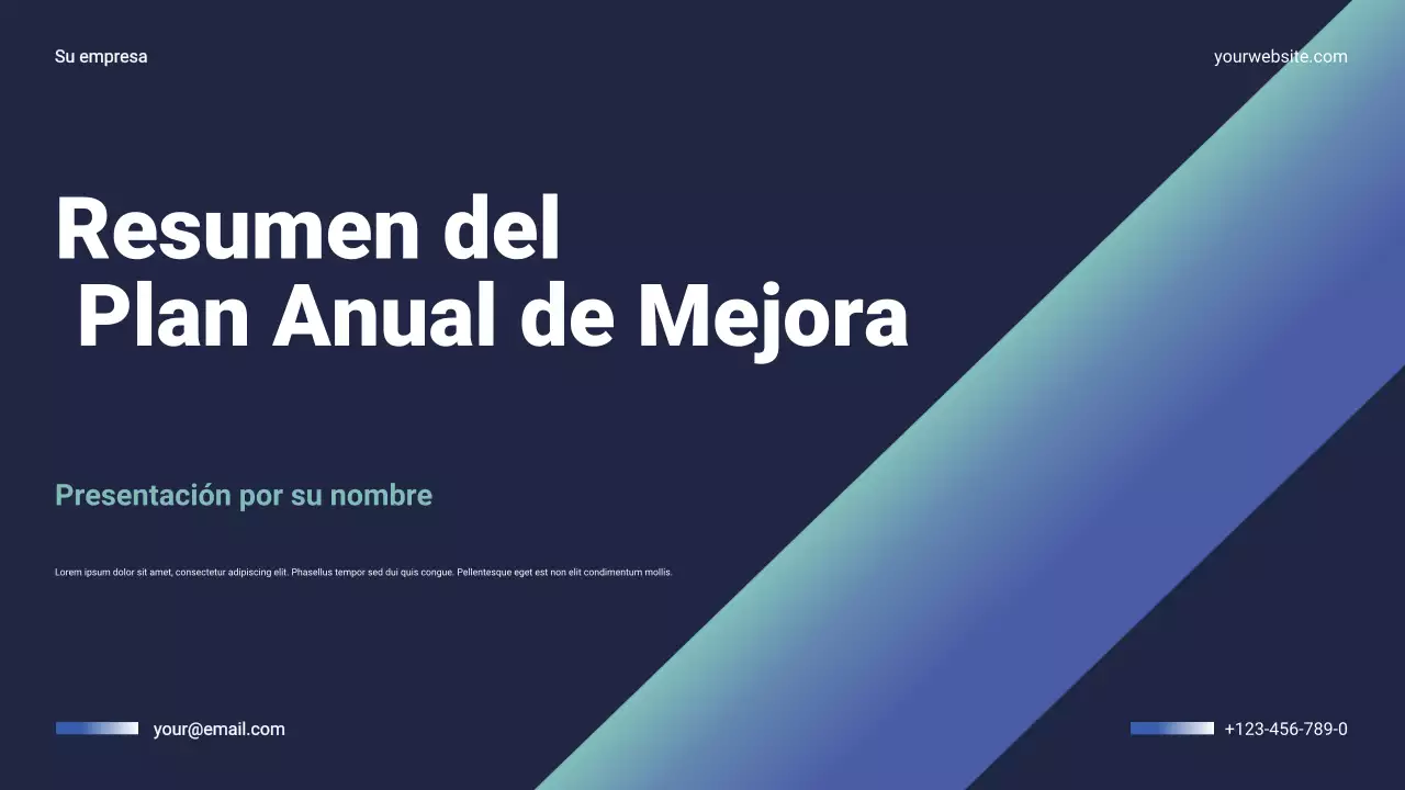 Presentación del plan anual de negocios de Navy Modern