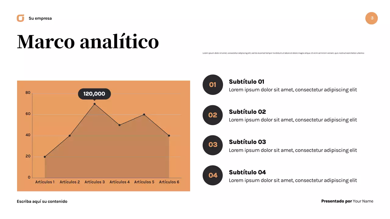 Presentación empresarial moderna en negro
