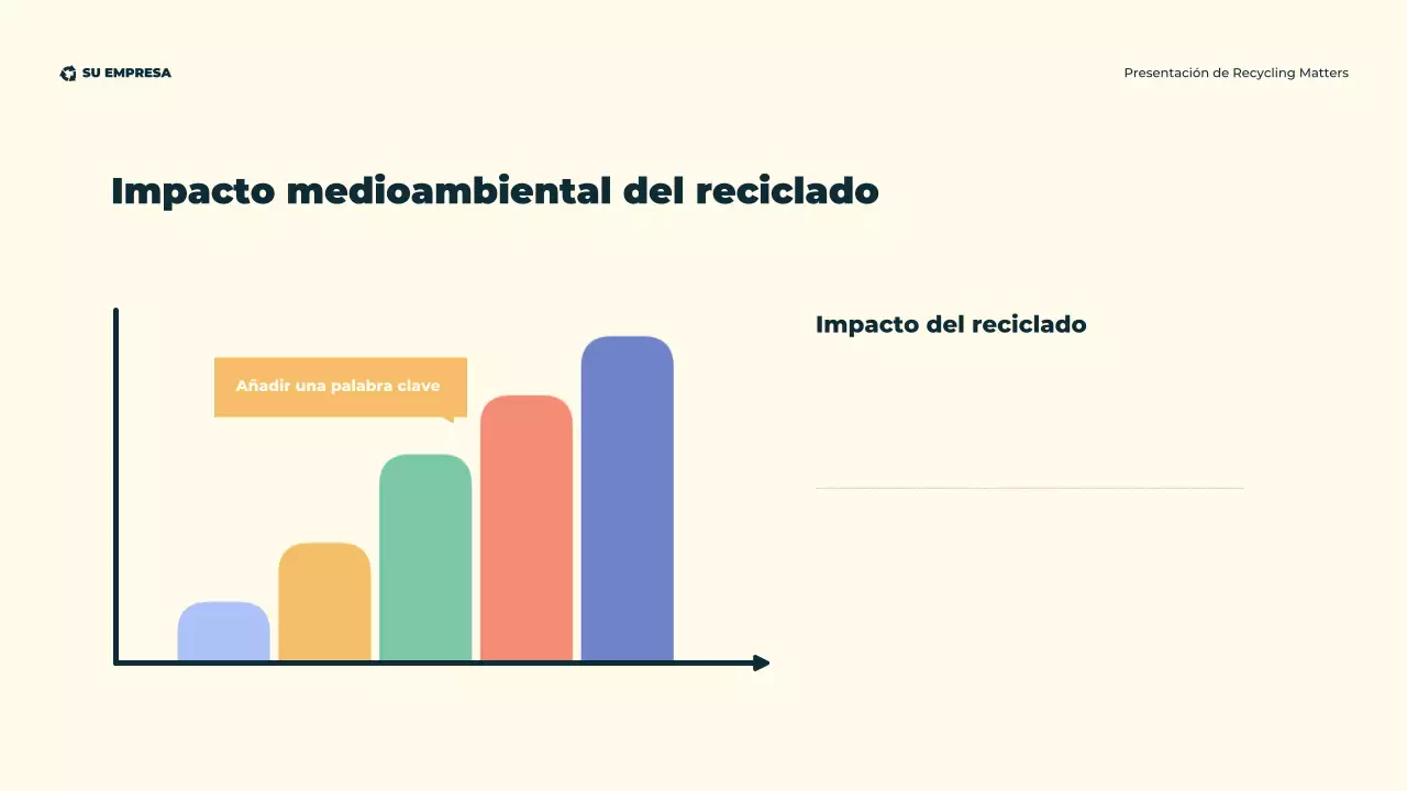 Presentación ilustrativa moderna y ecológica sobre reciclaje ecológico