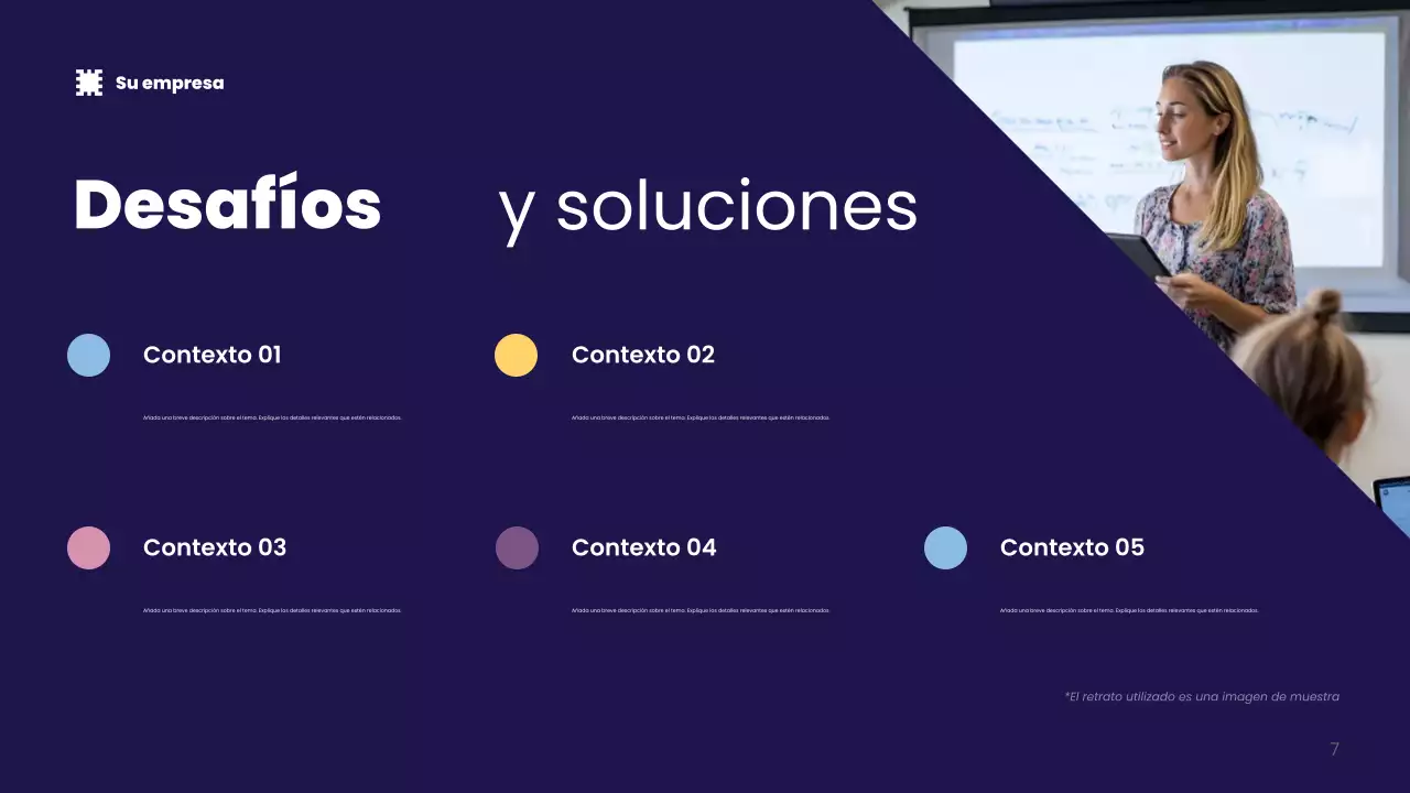 Presentación de promoción de tecnología moderna azul