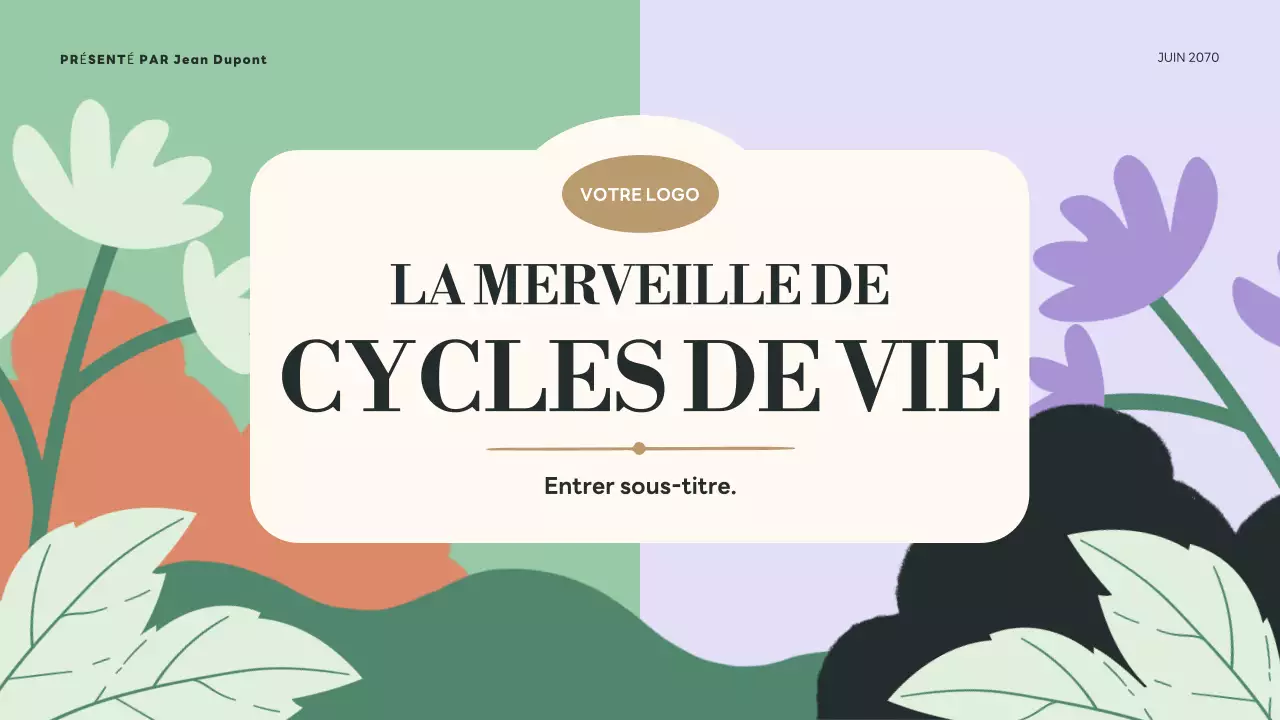 Présentation des cycles de vie botaniques verts