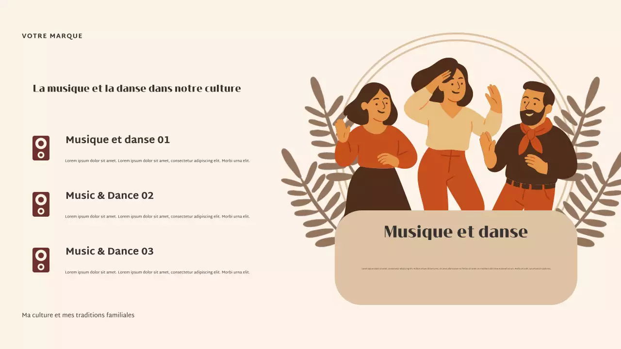 Présentation de la culture élégante beige