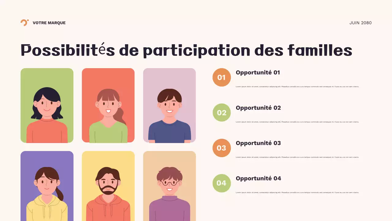 Présentation géométrique orange de la nouvelle année scolaire