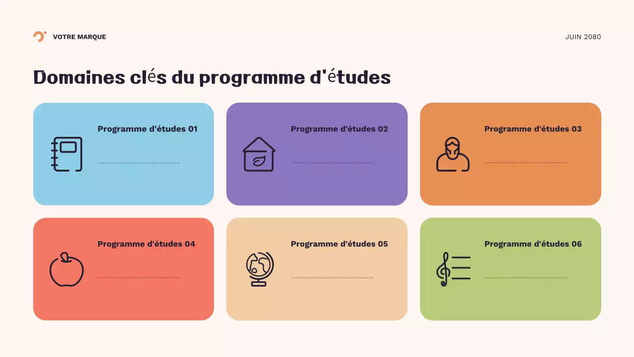 Présentation géométrique orange de la nouvelle année scolaire