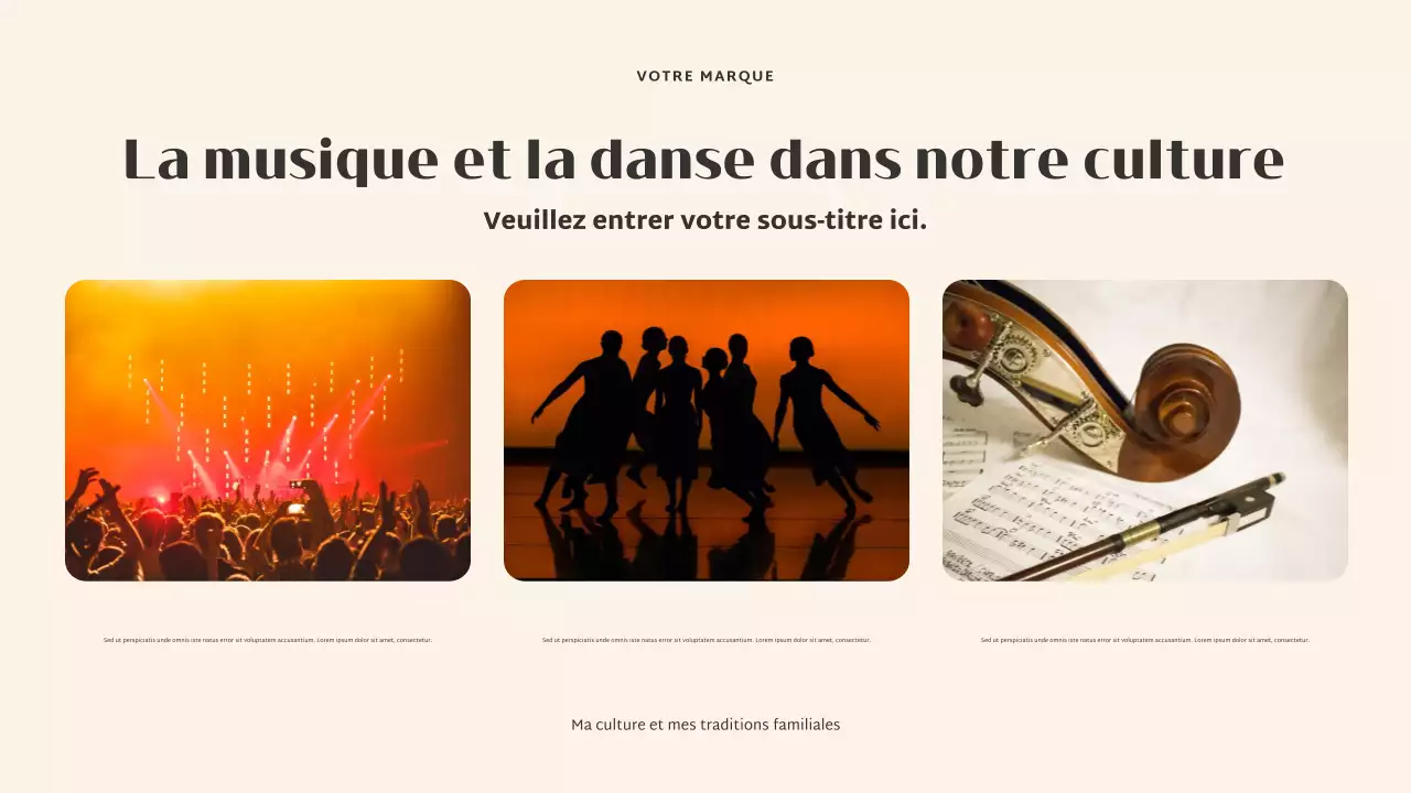 Présentation de la culture élégante beige