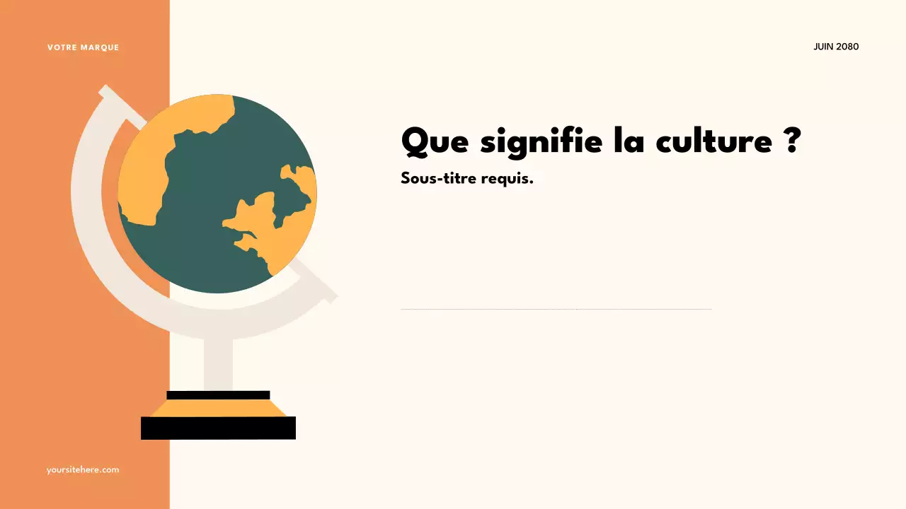 Présentation de la classe multiculturelle rétro orange