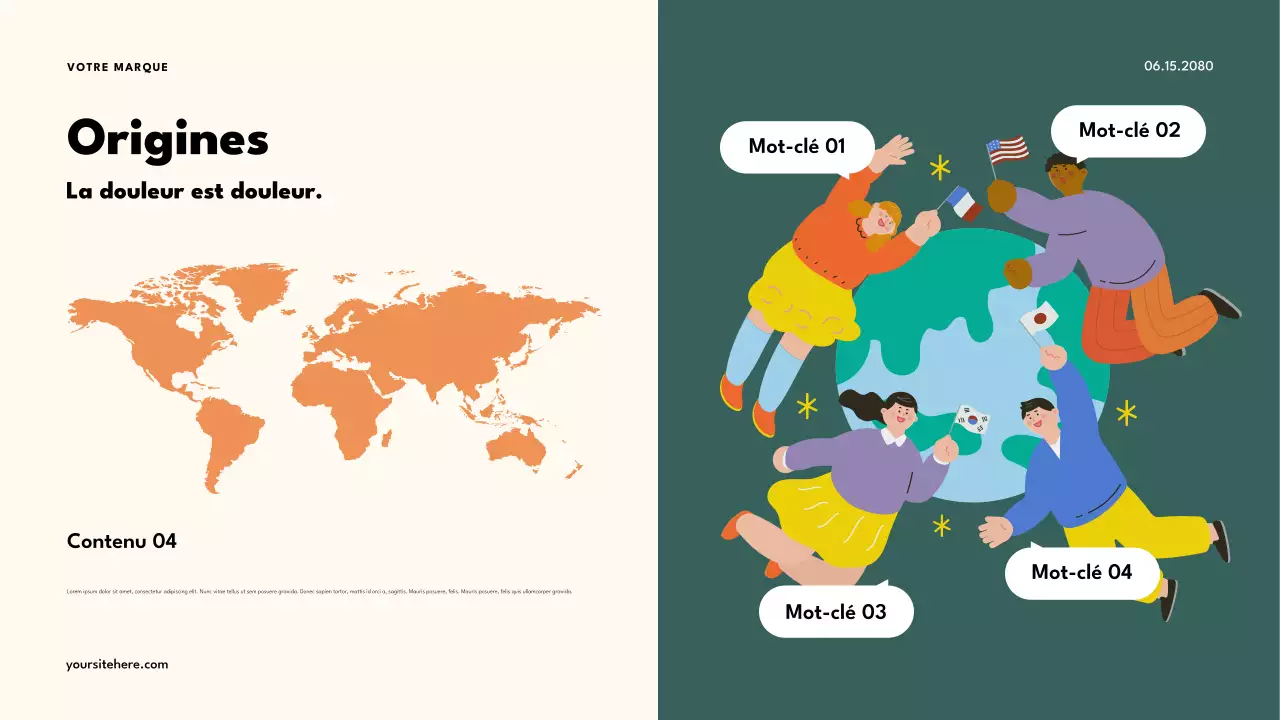 Présentation de la classe multiculturelle rétro orange