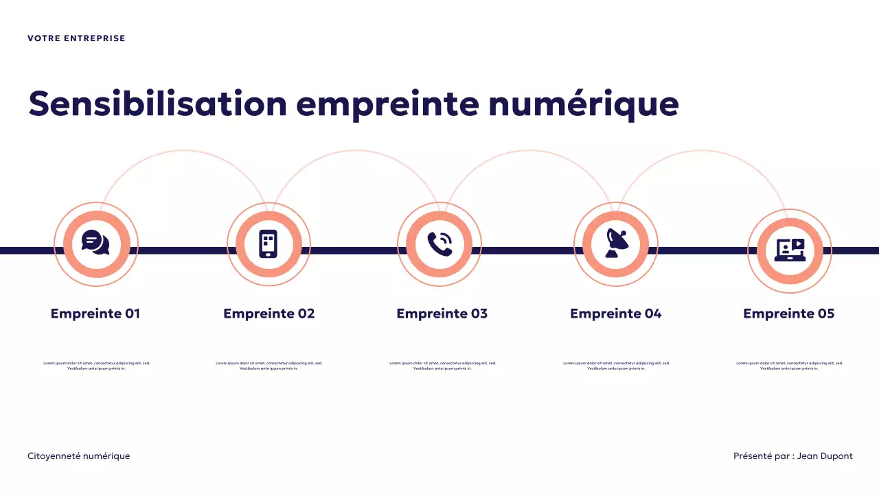 Présentation de la citoyenneté numérique futuriste bleue
