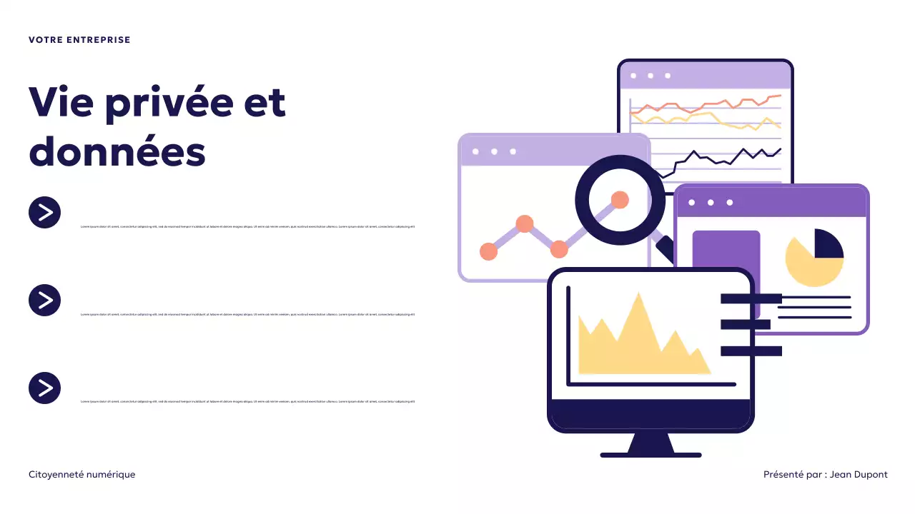 Présentation de la citoyenneté numérique futuriste bleue